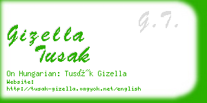 gizella tusak business card